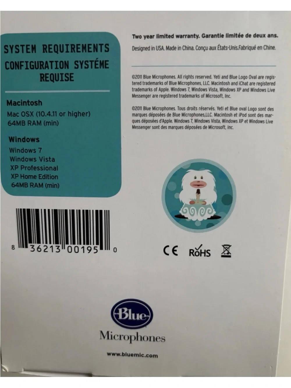 NEW Blue Yeti Silver - Ultimate Studio All In One Prof Microphone USB, in bo